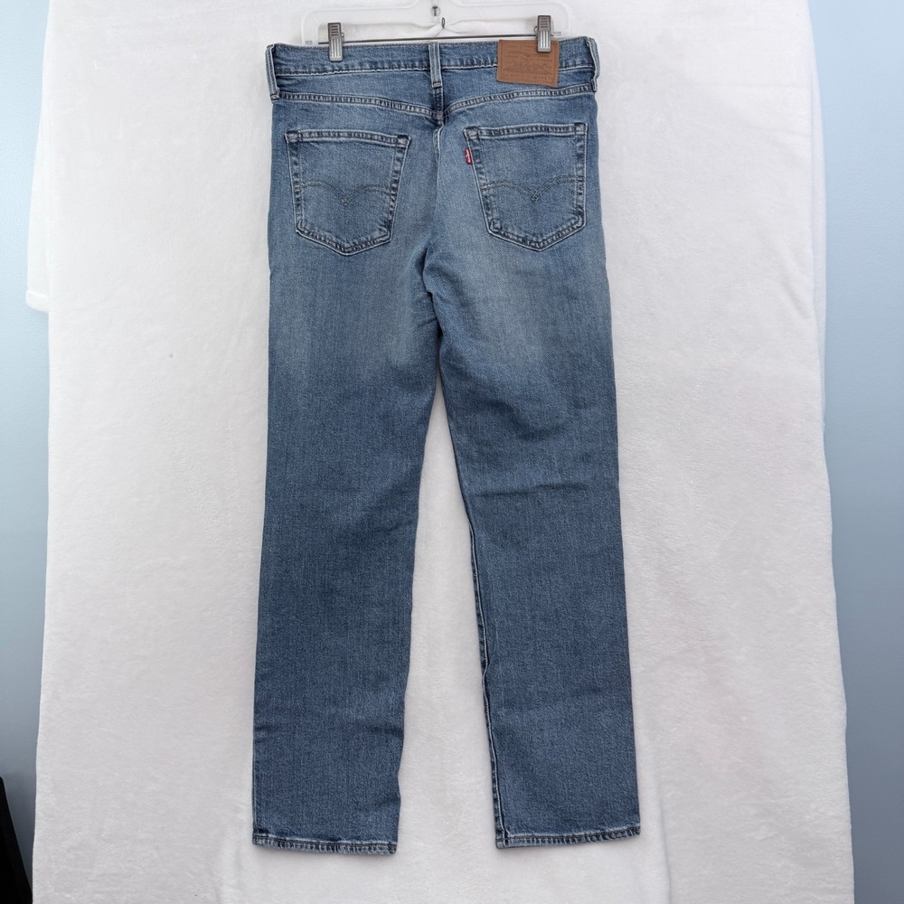 Levis 513 Jeans Mens 34x30 Blue Slim Straight Stretch Whisker - Picture 13 of 13